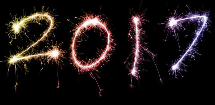 2017 in firework-style lights