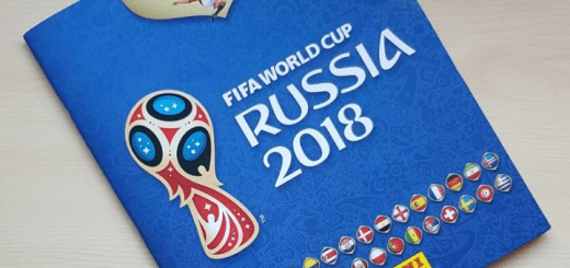 Cloesup of a Russia 2018 Panini Sticker Album
