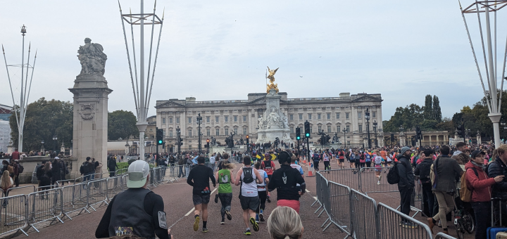 Buckingham Palace on the Royal Parks Half-Marathon Route